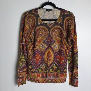 Etro Bleended Silk Cashmere Pullover Top